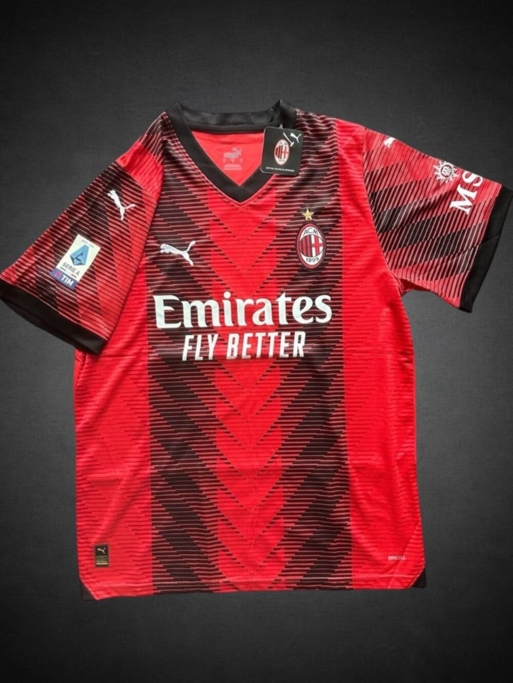 23/24 AC Milan home kit. Theo Hernandez soccer football jersey. New with tags